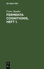 Buchcover Fermenta cognitionis, Heft 1.