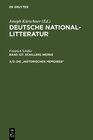 Buchcover Deutsche National-Litteratur. Schillers Werke / Die "historischen Memoires"