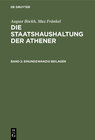 Buchcover August Böckh; Max Fränkel: Die Staatshaushaltung der Athener / Einundzwanzig Beilagen