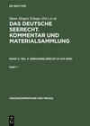 Buchcover Georg Abraham: Das deutsche Seerecht. Kommentar und Materialsammlung / Seehandelsrecht [§ 474–905]