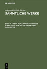 Buchcover Johann Gottlieb Fichte: Johann Gottlieb Fichte’s Sämmtliche Werke / 3 Abth. Populärphilosophische Schriften, II. Zur Pol