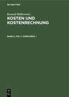 Buchcover Konrad Mellerowicz: Kosten und Kostenrechnung / Verfahren, I