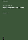 Buchcover Alexander Schmidt: Shakespeare-Lexicon / M - Z