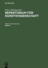 Buchcover Repertorium für Kunstwissenschaft / Repertorium für Kunstwissenschaft. Band 6