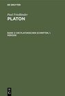 Buchcover Paul Friedländer: Platon / Die Platonischen Schriften, 1. Periode