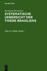Buchcover Hermann Burmeister: Systematische Uebersicht der Thiere Brasiliens / Vögel (Aves) I