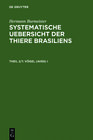 Buchcover Hermann Burmeister: Systematische Uebersicht der Thiere Brasiliens / Vögel (Aves) I