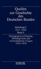Buchcover Quellen zur Geschichte des Deutschen Bundes / Demagogenverfolgung, Militärpolitik und wirtschaftliche Fragen 1824–1830