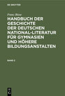 Buchcover Franz Biese: Handbuch der Geschichte der deutschen National-Literatur... / Franz Biese: Handbuch der Geschichte der deut