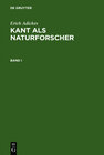 Buchcover Erich Adickes: Kant als Naturforscher / Erich Adickes: Kant als Naturforscher. Band I
