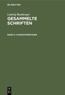 Buchcover Ludwig Bamberger: Gesammelte Schriften / Charakteristiken