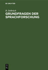 Buchcover Grundfragen der Sprachforschung