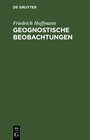 Buchcover Geognostische Beobachtungen