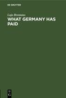 Buchcover What Germany has paid