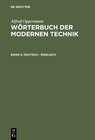 Buchcover Alfred Oppermann: Wörterbuch der modernen Technik / Deutsch – Englisch