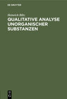 Buchcover Qualitative Analyse unorganischer Substanzen