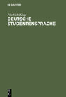 Buchcover Deutsche Studentensprache