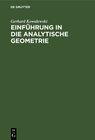 Buchcover Einführung in die analytische Geometrie