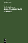 Buchcover Philosophie der Chemie