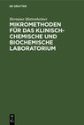 Buchcover Mikromethoden für das klinisch-chemische und biochemische Laboratorium