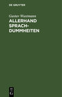 Buchcover Allerhand Sprachdummheiten