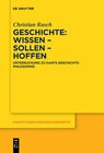Buchcover Geschichte: Wissen – Sollen – Hoffen