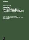 Buchcover Hermann Staub: Staub’s Kommentar zum Handelsgesetzbuch / Buch 1: Handelsstand, Buch 2: Handelsgesellschaften und stille 