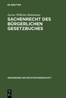 Buchcover Sachenrecht des Bürgerlichen Gesetzbuches