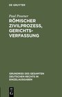 Buchcover Römischer Zivilprozeß, Gerichtsverfassung
