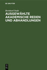 Buchcover Ausgewählte akademische Reden und Abhandlungen