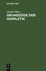 Buchcover Grundzüge der Homiletik