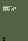 Buchcover Metrum und Rhythmus