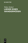 Buchcover Lieder eines Wandermüden