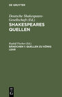 Buchcover Shakespeares Quellen / Quellen zu König Lear