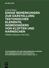 Buchcover Einige Bemerkungen zur Darstellung tektonischer Elemente, insbesonders von Klüften und Harnischen