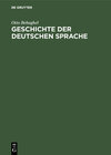 Buchcover Geschichte der deutschen Sprache