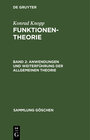 Buchcover Konrad Knopp: Funktionentheorie / Anwendungen und Weiterführung der allgemeinen Theorie