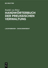 Buchcover Rudolf, von Bitter: Handwörterbuch der Preußischen Verwaltung / Lackfabriken - Zwischenkredit