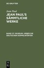 Buchcover Jean Paul: Jean Paul’s Sämmtliche Werke / Museum. Ueber die deutscher Doppelwörter