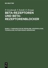 Buchcover P. Grosdanoff; F. Kaindl; O. Kraupp: Beta-Rezeptoren und Beta-Rezeptorenblocker / Therapeutische Probleme, Epidemiologie