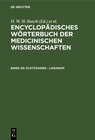 Buchcover Encyclopädisches Wörterbuch der medicinischen Wissenschaften / Klotzzange - Ladanum