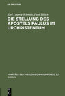 Buchcover Die Stellung des Apostels Paulus im Urchristentum