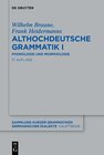 Buchcover Althochdeutsche Grammatik I