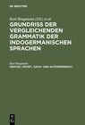 Buchcover Grundriss der vergleichenden Grammatik der indogermanischen Sprachen / (Wort-, Sach- und Autorenindex)