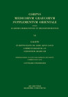 Buchcover Galeni In Hippocratis De aere aquis locis commentariorum I–IV versio Arabica