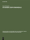 Buchcover Studien zum Kwangali