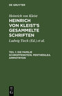 Buchcover Heinrich von Kleist: Heinrich von Kleist’s gesammelte Schriften / Die Familie Schroffenstein. Penthesilea. Amphitryon