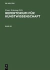 Buchcover Repertorium für Kunstwissenschaft / Repertorium für Kunstwissenschaft. Band 50