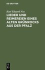 Buchcover Lieder und Reimereien eines alten Grünrocks aus der Pfalz