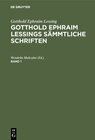 Buchcover Gotthold Ephraim Lessing: Gotthold Ephraim Lessings Sämmtliche Schriften / Gotthold Ephraim Lessing: Gotthold Ephraim Le